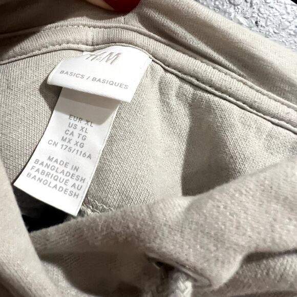 H&M Light Sage Green Hooded Pullover XL - Picture 4 of 5
